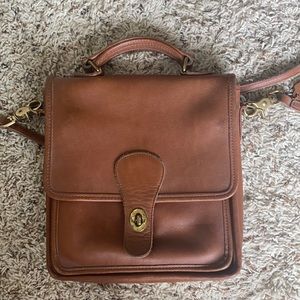 Vintage Coach leather station bag